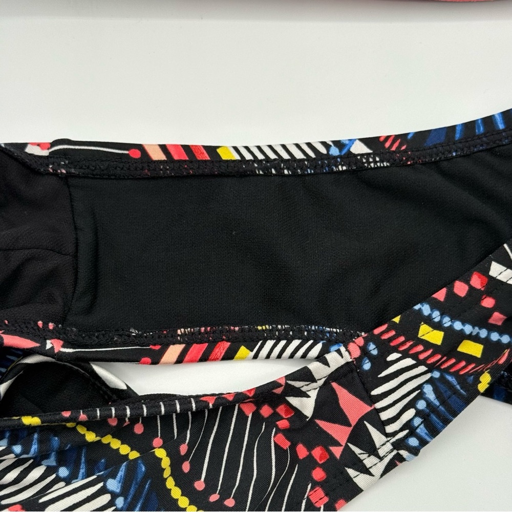 Bar III Black and Red Geometric Bikini Swimwear Size Small - Picture 4 of 13